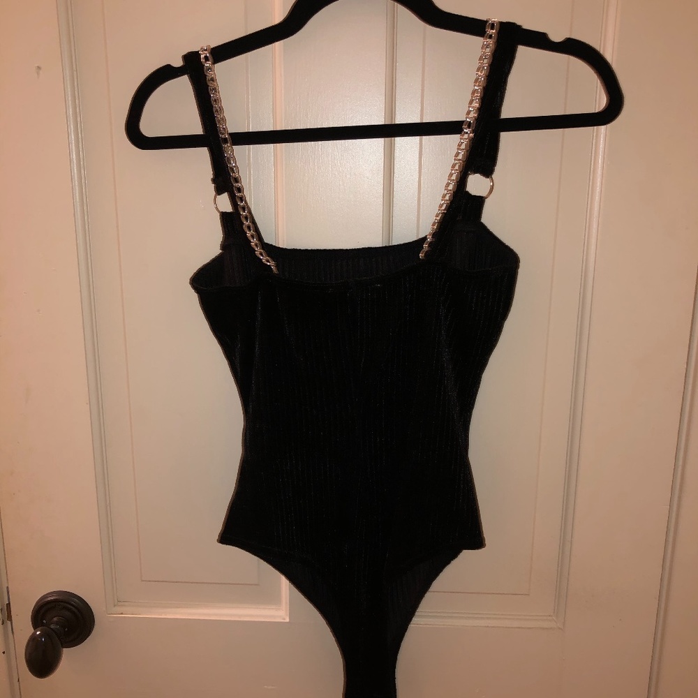 Velvet Ribbed Bodysuit - Picture 2 of 5